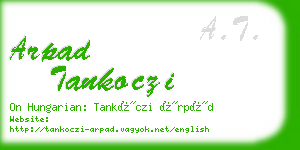 arpad tankoczi business card